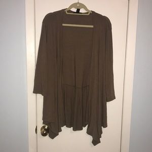 Brown 3/4 sleeve cardigan, size L, Style & Co